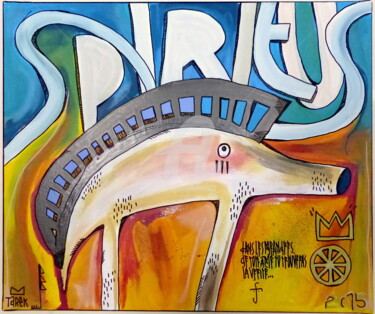 「Spiritus」というタイトルの絵画 Tarek Ben Yakhlefによって, オリジナルのアートワーク, アクリル