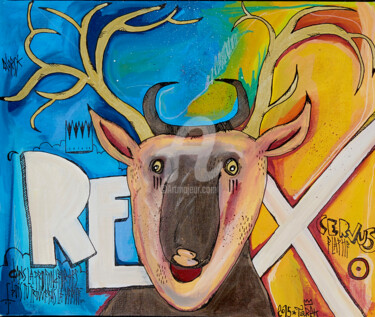 Pintura intitulada "Rex" por Tarek Ben Yakhlef, Obras de arte originais, Acrílico