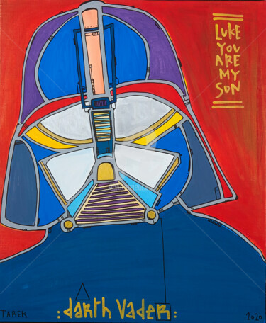 Malarstwo zatytułowany „Darth Vader” autorstwa Tarek Ben Yakhlef, Oryginalna praca, Akryl