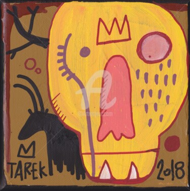 Schilderij getiteld "Tribal" door Tarek Ben Yakhlef, Origineel Kunstwerk, Acryl