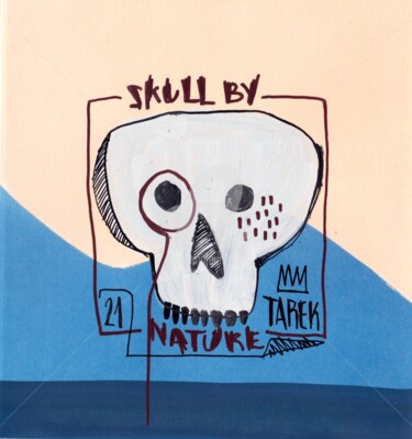 Рисунок под названием "Skull by nature #2" - Tarek Ben Yakhlef, Подлинное произведение искусства, Чернила