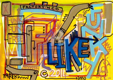Drawing titled "Like" by Tarek Ben Yakhlef, Original Artwork, Acrylic