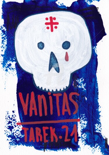 Rysunek zatytułowany „Vanitas” autorstwa Tarek Ben Yakhlef, Oryginalna praca, Akryl