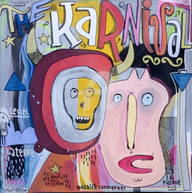 Painting titled "Karnival" by Tarek Ben Yakhlef, Original Artwork, Acrylic