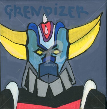 Painting titled "Grendizer 3" by Tarek Ben Yakhlef, Original Artwork, Ink