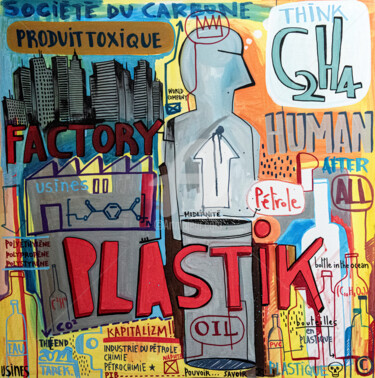 Malarstwo zatytułowany „Plastik” autorstwa Tarek Ben Yakhlef, Oryginalna praca, Akryl