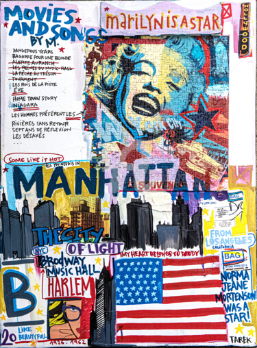 Картина под названием "Marilyn is a star" - Tarek Ben Yakhlef, Подлинное произведение искусства, Акрил