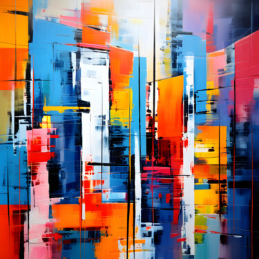 Цифровое искусство под названием "Abstract art 07 v" - Tarek Mesbahi, Подлинное произведение искусства, Изображение, сгенери…