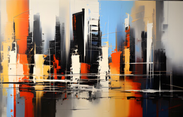 Digitale Kunst mit dem Titel "Colourful acrylic a…" von Tarek Mesbahi, Original-Kunstwerk, KI-generiertes Bild