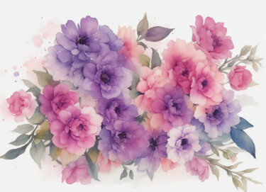Arts numériques intitulée "nice flowers design" par Tarkanm, Œuvre d'art originale, Image générée par l'IA