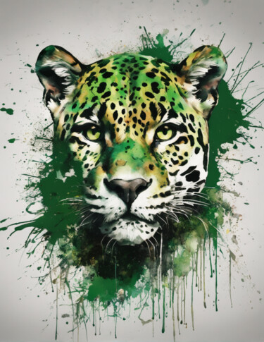 "Tiger style art" başlıklı Dijital Sanat Tarkanm tarafından, Orijinal sanat, AI tarafından oluşturulan görüntü