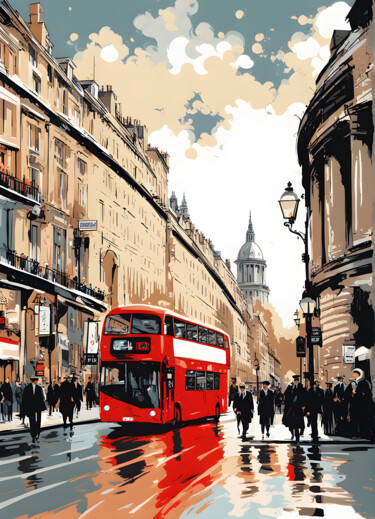 Цифровое искусство под названием "London" - Tarkanm, Подлинное произведение искусства, Изображение, сгенерированное ИИ