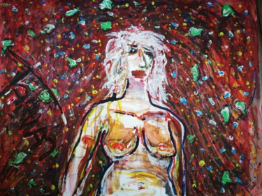 Schilderij getiteld "Woman" door Tarwan, Origineel Kunstwerk, Acryl
