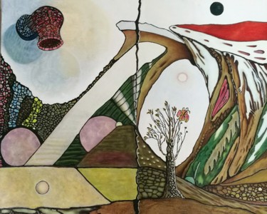 Schilderij getiteld "Primavera" door Tarwan, Origineel Kunstwerk, Olie