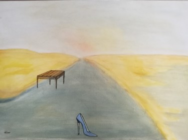Schilderij getiteld "Where are you now" door Tarwan, Origineel Kunstwerk, Olie