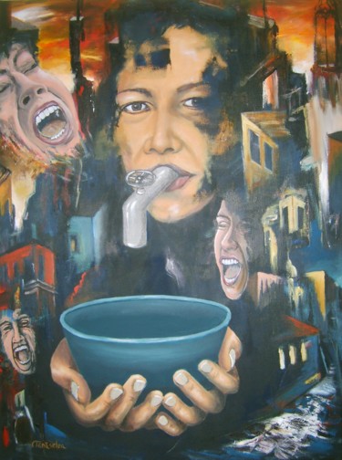 Malerei mit dem Titel "REVERSE PERSPECTIVE…" von Cristian Florin Tanaselea, Original-Kunstwerk, Acryl