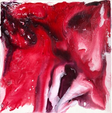 Картина под названием "Red Zeus" - Tasha Ozkul, Подлинное произведение искусства, Акрил Установлен на Деревянная рама для но…