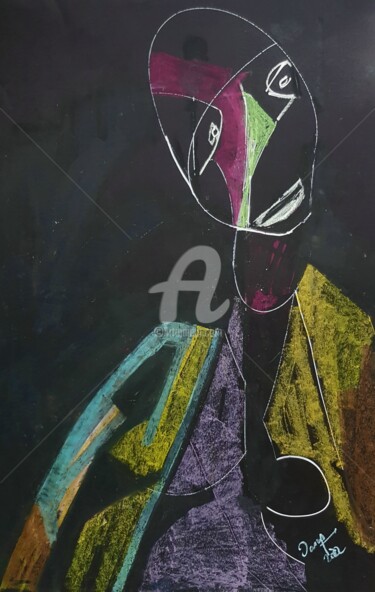绘画 标题为“جوگَن Anchoress” 由Tashfeen Rizwan, 原创艺术品, 粉彩