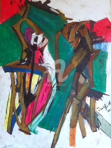 Peinture intitulée "Freedom of Expressi…" par Tashfeen Rizwan, Œuvre d'art originale, Huile