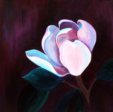 Картина под названием "Magnolia 2" - Tatiana Yakimchenko, Подлинное произведение искусства, Акрил