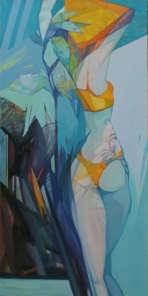 Painting titled "Предчувствие" by Tina Tasoeva, Original Artwork, Oil
