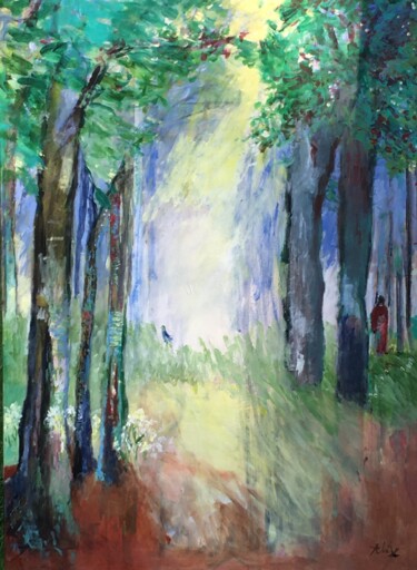 Pittura intitolato "impression lumineuse" da Alix Tassart, Opera d'arte originale, Acrilico