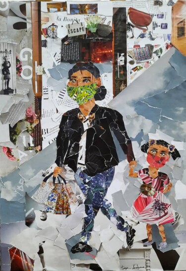 Collages intitolato "Walking on The New…" da Tasya Kalyana, Opera d'arte originale, Collages