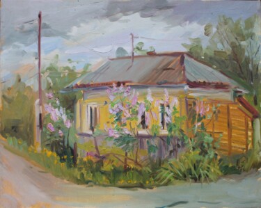 Painting titled "Lilac" by Tatiana Gliadchenko, Original Artwork, Oil