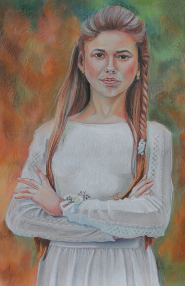 Peinture intitulée "Mashka" par Tatiana Gliadchenko, Œuvre d'art originale, Pastel