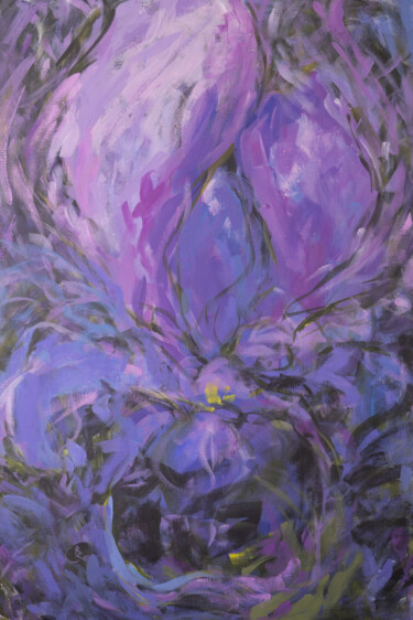 Malarstwo zatytułowany „Iris” autorstwa Татьяна Конышева, Oryginalna praca, Akryl Zamontowany na Drewniana rama noszy