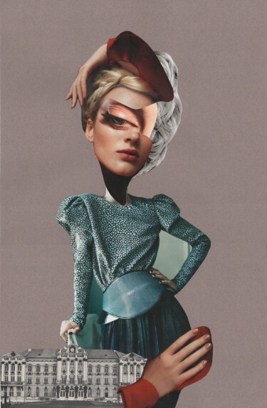 Collages titulada "Alice" por Tatiana Lazdovskaia, Obra de arte original, Collages