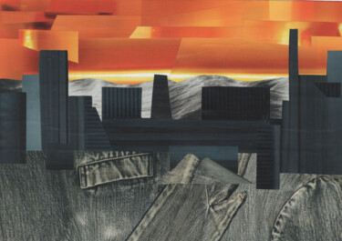 Collages titulada "Collage "City"" por Tatiana Lazdovskaia, Obra de arte original, Collages