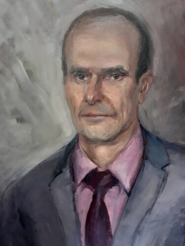 Painting titled "Сергей Попов" by Tat Ana Paola, Original Artwork, Oil