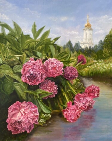 Schilderij getiteld "Июнь" door Tat Ana Prohorova, Origineel Kunstwerk, Olie