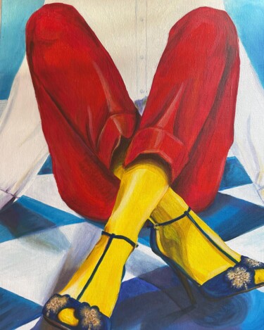 Картина под названием "Яркая" - Татьяна Семенова, Подлинное произведение искусства, Акрил