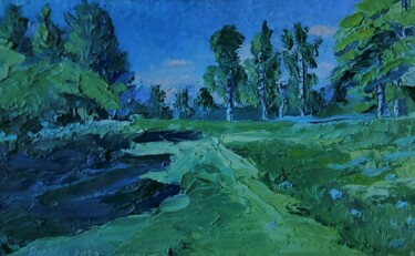 Painting titled "Летний день" by Tatiana Verevka, Original Artwork, Oil