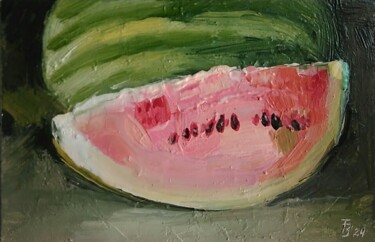 Картина под названием "Арбуз" - Татьяна Веревка, Подлинное произведение искусства, Масло
