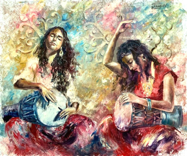 绘画 标题为“Arab Women Oil Pain…” 由Tatyana Ustyantseva, 原创艺术品, 油