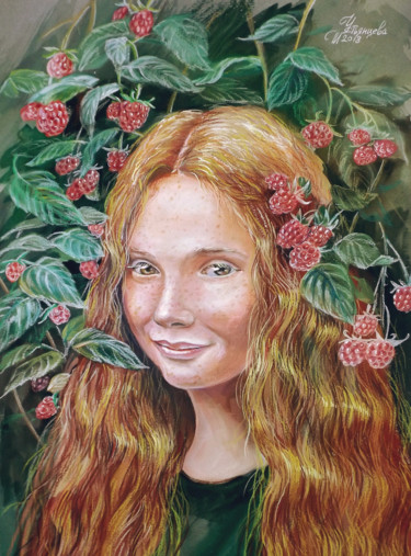 Malerei mit dem Titel "Female Empowerment…" von Tatyana Ustyantseva, Original-Kunstwerk, Pastell