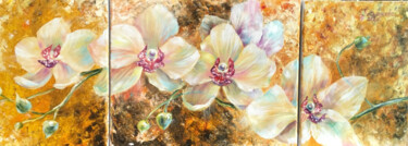 Peinture intitulée "Orchid Oil Painting…" par Tatyana Ustyantseva, Œuvre d'art originale, Huile