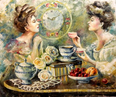 Painting titled "Cherie-ma-cherie Fe…" by Tatyana Ustyantseva, Original Artwork, Oil