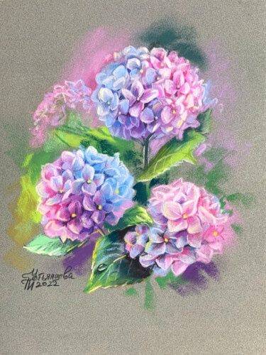 绘画 标题为“Flowers Pastel Pain…” 由Tatyana Ustyantseva, 原创艺术品, 粉彩