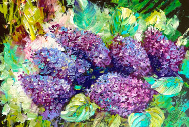Malerei mit dem Titel "Lilac Painting Magn…" von Tatyana Ustyantseva, Original-Kunstwerk, Öl