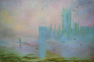 Malerei mit dem Titel "Inspired by Claude…" von Tata Vo, Original-Kunstwerk, Öl