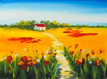 Italian Landscape Painting titled "Italian Landscape" by Тата Во, Original Art, Oil