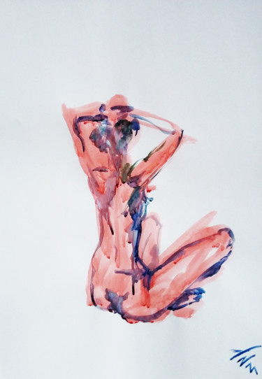 Drawing titled "Model" by Natalia Mustaeva, Original Artwork, Other