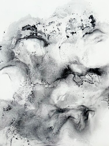 Картина под названием "Noir" - Tati, Подлинное произведение искусства, Чернила