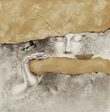 Colagens intitulada "The Lost Memory" por Tatia Bakuradze, Obras de arte originais, Colagens