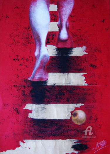 Collagen mit dem Titel "UP" von Tatia Bakuradze, Original-Kunstwerk, Collagen