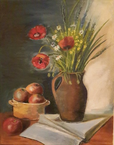 Painting titled "Натюрморт" by Tatiana Abramova, Original Artwork, Oil